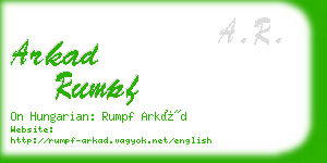 arkad rumpf business card